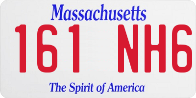 MA license plate 161NH6