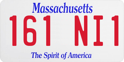 MA license plate 161NI1