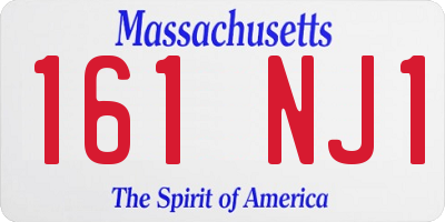 MA license plate 161NJ1