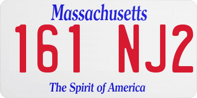 MA license plate 161NJ2