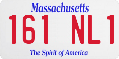 MA license plate 161NL1