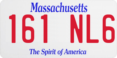 MA license plate 161NL6
