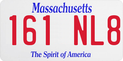 MA license plate 161NL8