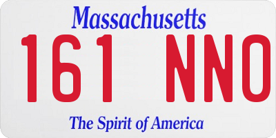 MA license plate 161NN0