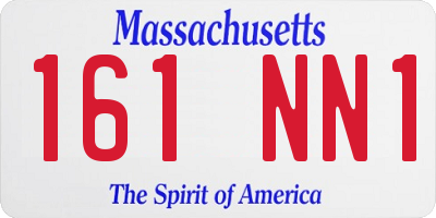 MA license plate 161NN1