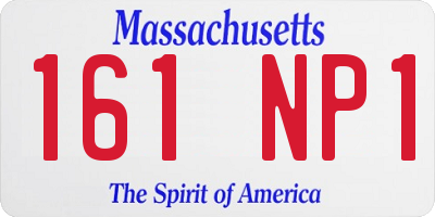MA license plate 161NP1
