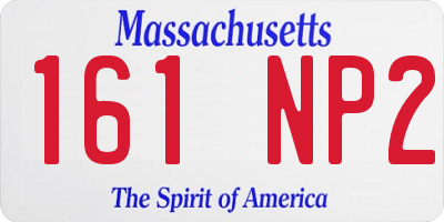 MA license plate 161NP2