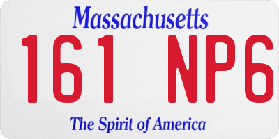 MA license plate 161NP6