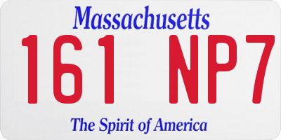 MA license plate 161NP7