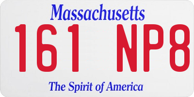 MA license plate 161NP8