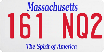 MA license plate 161NQ2