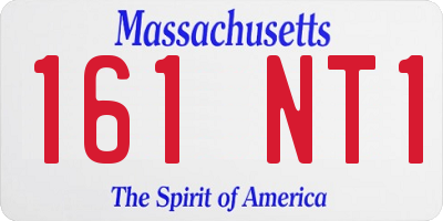 MA license plate 161NT1