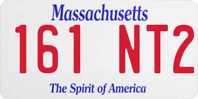 MA license plate 161NT2