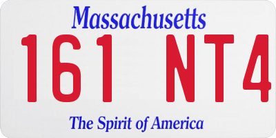 MA license plate 161NT4