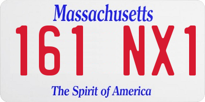 MA license plate 161NX1
