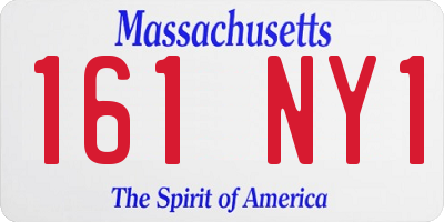 MA license plate 161NY1