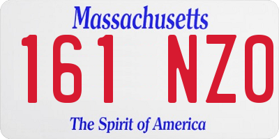 MA license plate 161NZ0