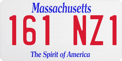MA license plate 161NZ1