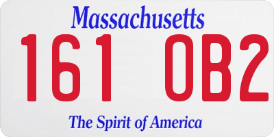MA license plate 161OB2