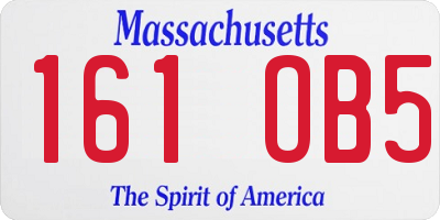 MA license plate 161OB5