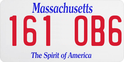 MA license plate 161OB6