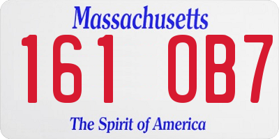 MA license plate 161OB7