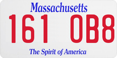 MA license plate 161OB8