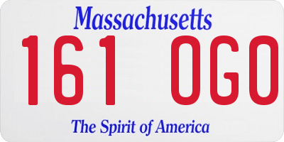 MA license plate 161OG0