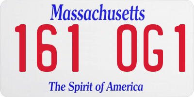 MA license plate 161OG1