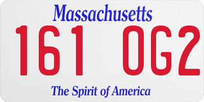 MA license plate 161OG2
