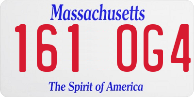 MA license plate 161OG4