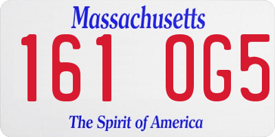 MA license plate 161OG5