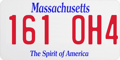 MA license plate 161OH4