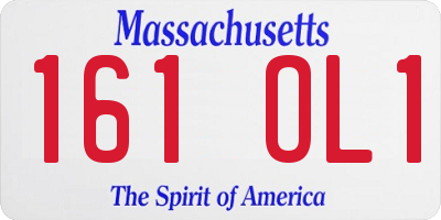 MA license plate 161OL1