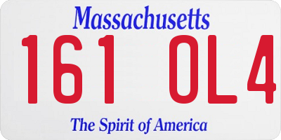 MA license plate 161OL4