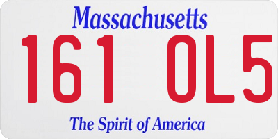 MA license plate 161OL5