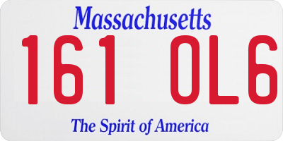 MA license plate 161OL6