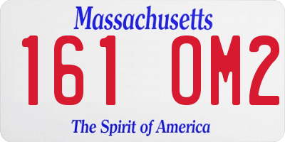 MA license plate 161OM2