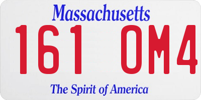 MA license plate 161OM4