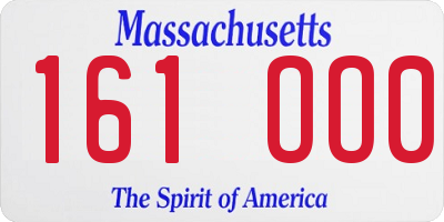 MA license plate 161OO0