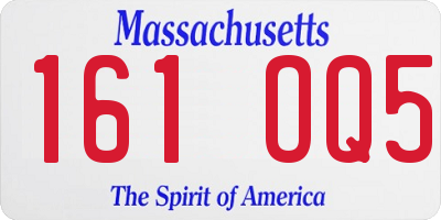 MA license plate 161OQ5
