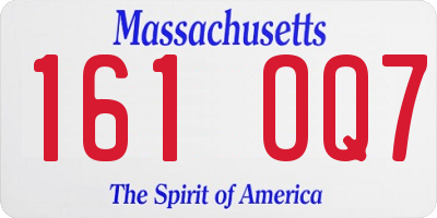 MA license plate 161OQ7