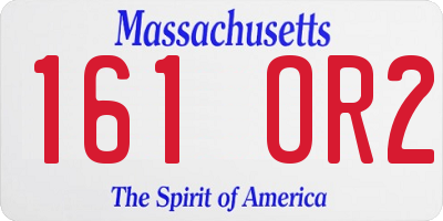 MA license plate 161OR2