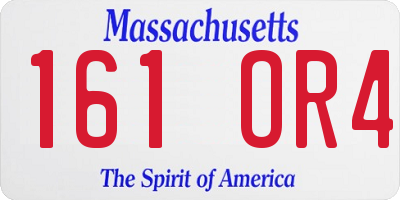 MA license plate 161OR4