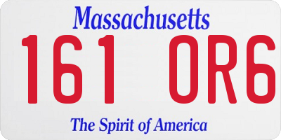 MA license plate 161OR6