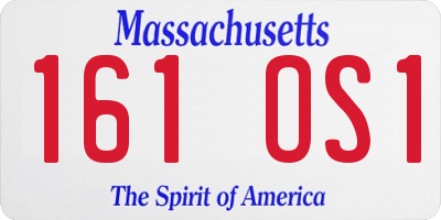 MA license plate 161OS1