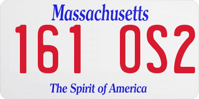 MA license plate 161OS2