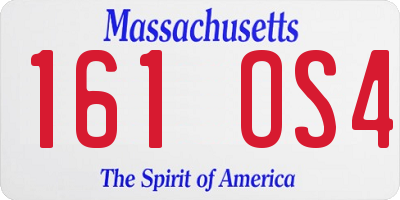 MA license plate 161OS4