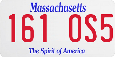 MA license plate 161OS5