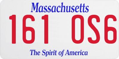 MA license plate 161OS6